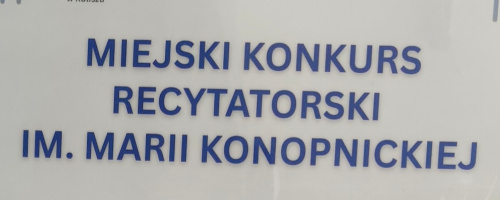 Miejski Konkurs Recytatorski